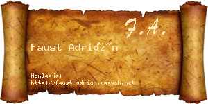 Faust Adrián névjegykártya