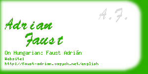 adrian faust business card